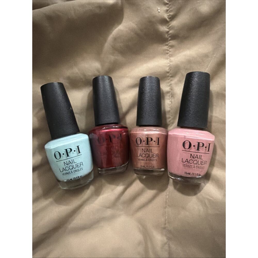 OPI Nail Polish / Lacquer, variety, lot of 4 bottles New 0.5 Fl Oz Each (t)